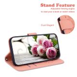 Peňaženkové kožené puzdro Butterfly Rose Embossed na Moto G73 5G - Ružová