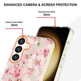 Gumený kryt Flowers na Samsung Galaxy S24 Plus 5G - Pink Gardenia