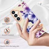 Gumený kryt Flowers na Samsung Galaxy S24 5G - Purple Begonia