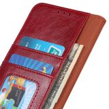 Peňaženkové kožené puzdro Nappa na Motorola Edge 40 - Červená