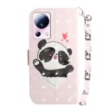 Peňaženkové 3D puzdro na Xiaomi 13 Lite - Heart Panda