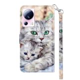 Peňaženkové 3D puzdro na Xiaomi 13 Lite - Two Loving Cats