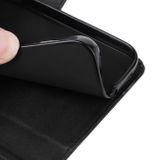 Peňaženkové kožené puzdro Calf Texture na Oppo A38 - Čierna
