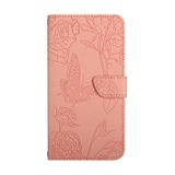 Peňaženkové kožené puzdro Butterfly na Xiaomi 14 - Ružová