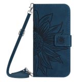 Peňaženkové kožené puzdro Sun Flower na Xiaomi 14 - Atramentovo modrá