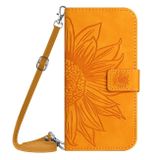 Peňaženkové kožené puzdro Sun Flower na Xiaomi 14 Pro - Žltá