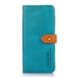 Peňaženkové kožené puzdro KHAZNEH Cowhide na Xiaomi Redmi 13C - Modrá