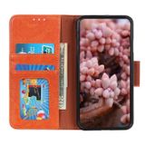 Peňaženkové kožené puzdro Nappa Flip na Xiaomi 14 Pro - Oranžová