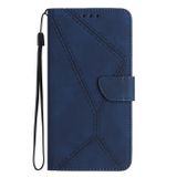 Peňaženkové kožené puzdro Stitching na Honor Magic5 Lite - Modrá