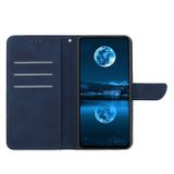 Peňaženkové kožené puzdro Stitching na Honor Magic5 Lite - Modrá
