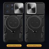 Ring Holder kryt Sliding na iPhone 15 Pro Max - Strieborná