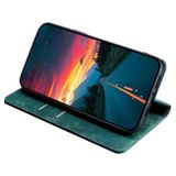 Peňaženkové kožené puzdro Brush na Xiaomi 14 - Zelená