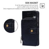 Peňaženkové kožené puzdro Zipper Bag na OPPO Reno11 F 5G - Čierna