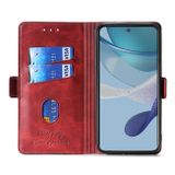 Peňaženkové kožené puzdro Contrast na Xiaomi Redmi Note 12S - Fialová a ružovo červená