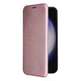 Peňaženkové Carbon puzdro na Samsung Galaxy S24 5G - Ružová