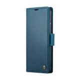 Peňaženkové kožené puzdro Butterfly Buckle Litchi na Galaxy A55 5G - Modrá