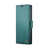 Peňaženkové kožené puzdro CaseMe Litchi na Xiaomi 14 - Perleťová modrá