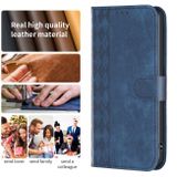 Peňaženkové kožené puzdro Plaid na Samsung Galaxy S23 FE - Modrá