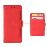 Peňaženkové kožené puzdro Skin Feel Calf Texture na Galaxy A55 5G - Červená