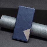 Peňaženkové kožené puzdro Rhombus Texture na Xiaomi 13T / 13T Pro - Modrá