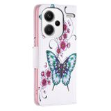 Peňaženkové puzdro Drawing na Xiaomi Redmi Note 13 Pro+ - Flowers Butterfly