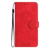 Peňaženkové puzdro Flower na Xiaomi 13 Pro - červená