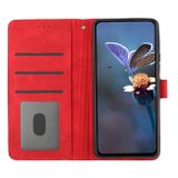 Peňaženkové puzdro Flower na Xiaomi 13 Pro - červená