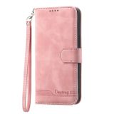 Peňaženkové kožené puzdro Dierfeng na Xiaomi 14 Pro - Ružová