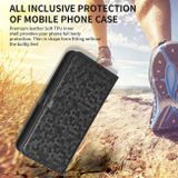 Peňaženkové kožené puzdro Honeycomb na Xiaomi Redmi 13C - Čierna