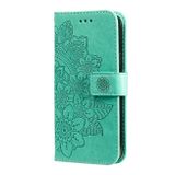 Peňaženkové kožené puzdro 7-petals na Xiaomi 14 Pro - Zelená