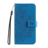 Peňaženkové kožené puzdro 7-petals na Xiaomi Redmi Note 13 4G - Svetlo modrá