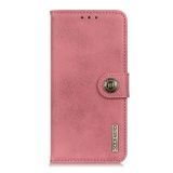 Peňaženkové kožené puzdro KHAZNEH Cowhide na Motorola Moto G04/ G24 - Ružová