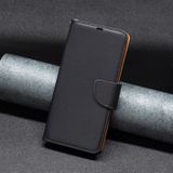 Peňaženkové kožené puzdro Litchi na Xiaomi Redmi 12 - Čierna
