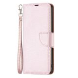 Peňaženkové kožené puzdro Litchi na Xiaomi Redmi 12 - Ružovozlatá