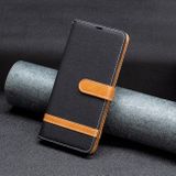 Peňaženkové kožené puzdro Denim na Xiaomi Redmi 12 - Čierna