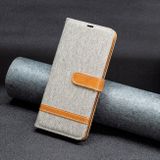 Peňaženkové kožené puzdro Block Denim na Xiaomi Redmi 13C - Šedá