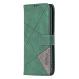 Peňaženkové kožené puzdro Rhombus na Motorola Edge 40 Neo - Zelená