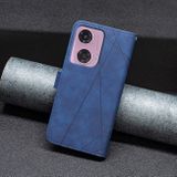 Peňaženkové kožené puzdro Rhombus na Motorola Moto G34 5G - Modrá