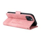 Peňaženkové kožené puzdro BETOPNICE na iPhone 15 - Ružová