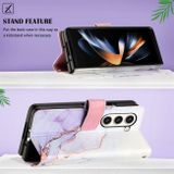Peňaženkové kožené puzdro Marble na Samsung Galaxy Z Fold5 - LS006