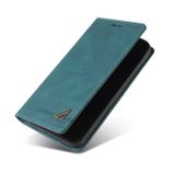 Peňaženkové kožené puzdro Brush na Xiaomi Redmi Note 13 - Modrá