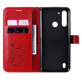 Peňaženkové 3D puzdro na Motorola Moto G8 Power Lite - Červený