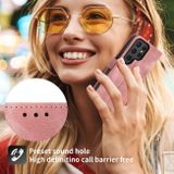 Peňaženkové kožené puzdro Flowers na Samsung Galaxy S24 Ultra 5G - Ružová