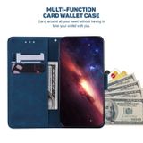 Peňaženkové kožené puzdro Geometric na Samsung Galaxy S24 Ultra 5G - Modrá
