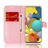Peňaženkové kožené puzdro TILES na Samsung Galaxy A51 5G - Ružová