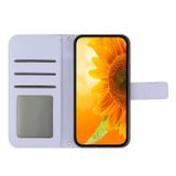 Peňaženkové kožené puzdro Sun flower na OPPO Reno11 F 5G - Fialová