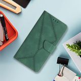 Peňaženkové kožené puzdro Stitching Embossed na OPPO Reno11 F 5G - Zelená