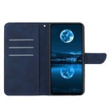 Peňaženkové kožené puzdro Stitching Embossed na Galaxy A15 4G/ 5G - Modrá