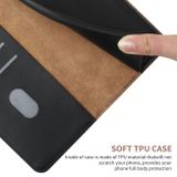 Peňaženkové kožené puzdro Genuine Leather na Galaxy A15 4G/ 5G - Čierna