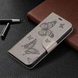 Peňaženkové kožené puzdro Two Butterflies na Samsung Galaxy S24 Ultra 5G - Sivá